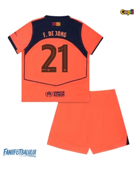 Barcelona Frenkie de Jong #21 Echipament de Fotbal Replică 2025-26 Copii Treilea (+ Șorturi)